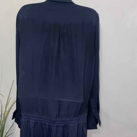 Blue Long Sleeve Jumpsuit - Picture 4 of 6